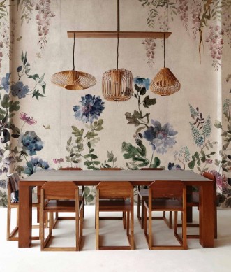 Spring Festival Sapphire - B00154 wallpaper Coordonné