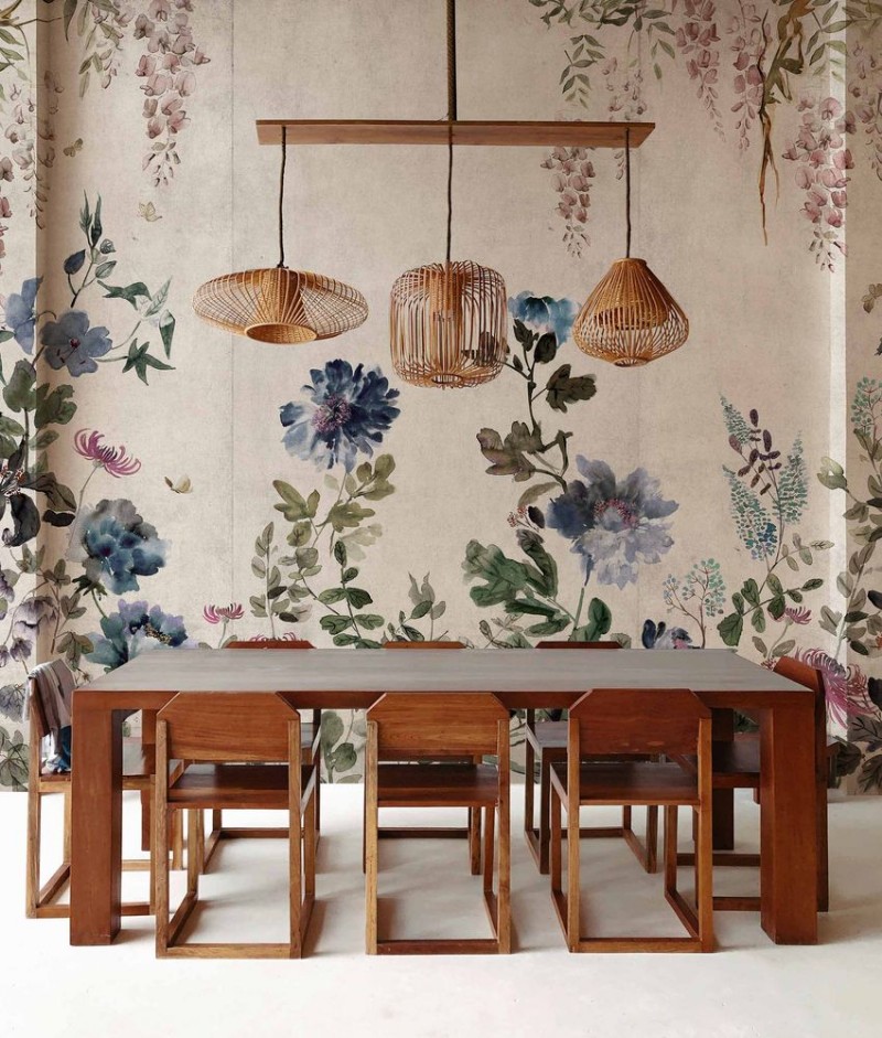 Spring Festival Sapphire - B00154 wallpaper Coordonné