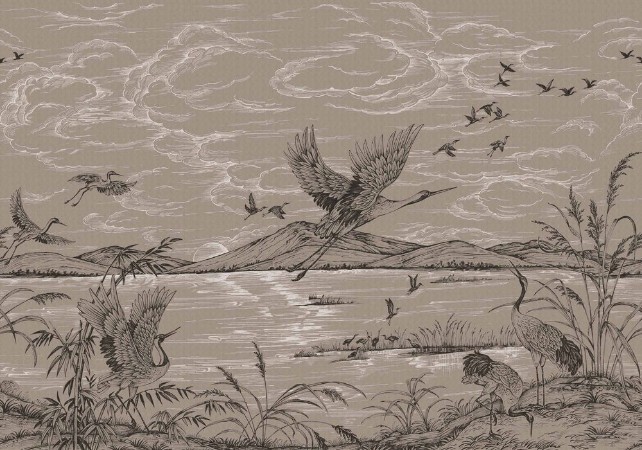 Heron´s Poetry Jute - B00157 wallpaper Coordonné