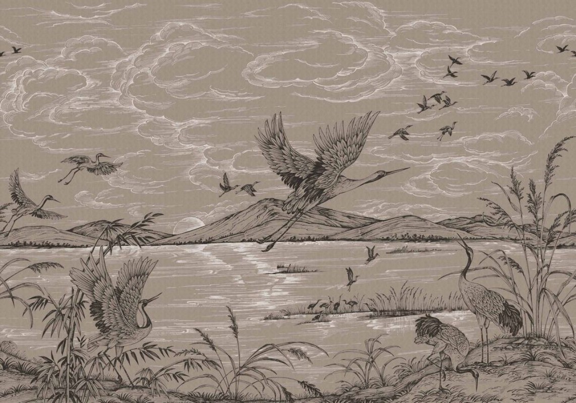 Heron´s Poetry Jute - B00157 wallpaper Coordonné