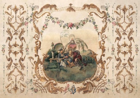 Ming Portrait  Papyrus - B00158 wallpaper Coordonné