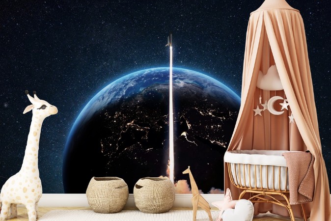 Liftoff photowallpaper Scandiwall