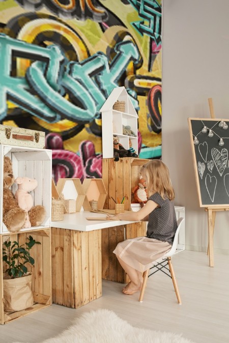 Graffiti grunge background photowallpaper Scandiwall