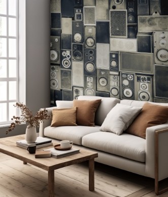 Vintage style photowallpaper Scandiwall