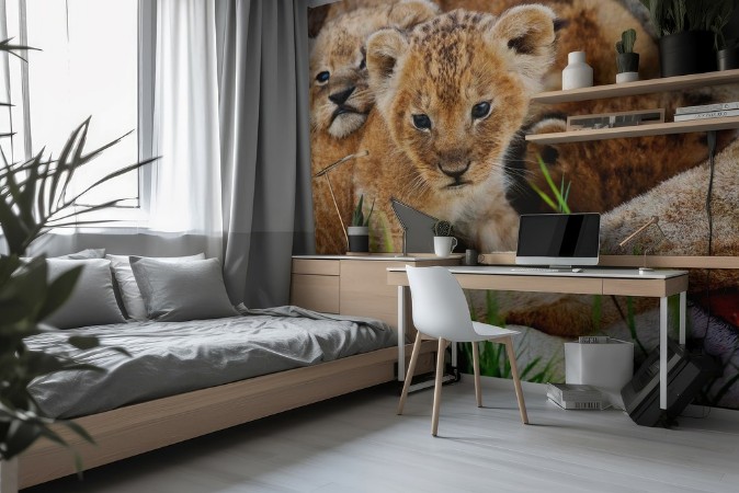 Lions photowallpaper Scandiwall