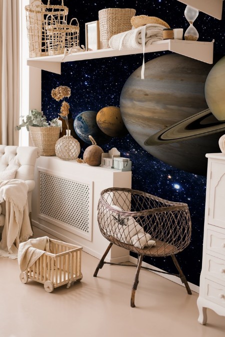 Solar system photowallpaper Scandiwall