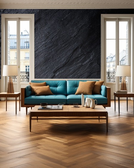 Black stone photowallpaper Scandiwall