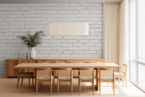 White brick wall background photowallpaper Scandiwall