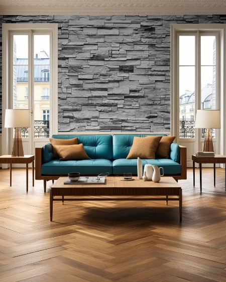 Texture of the stone wall for background photowallpaper Scandiwall