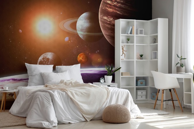Solar system and space objects Elements of this image furnished photowallpaper Scandiwall