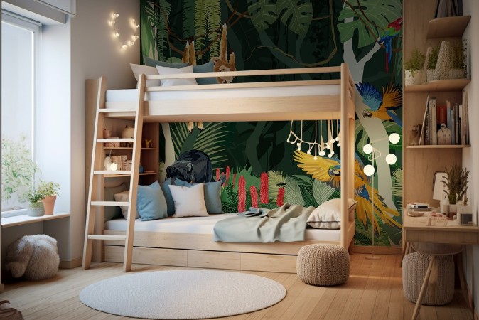 Jungle Party photowallpaper Scandiwall