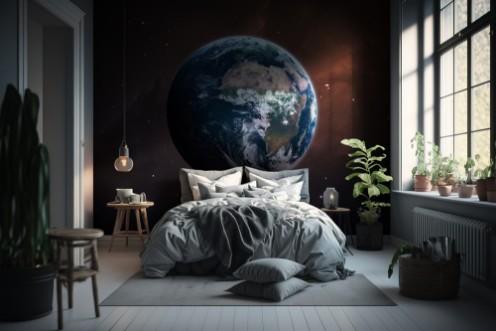 Africa from Space photowallpaper Scandiwall