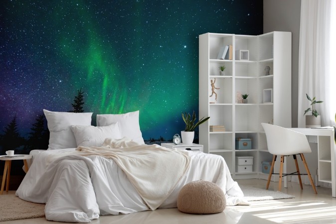 Aurora Borealis photowallpaper Scandiwall