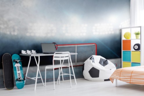 Ice Hockey Goal in Stadium photowallpaper Scandiwall