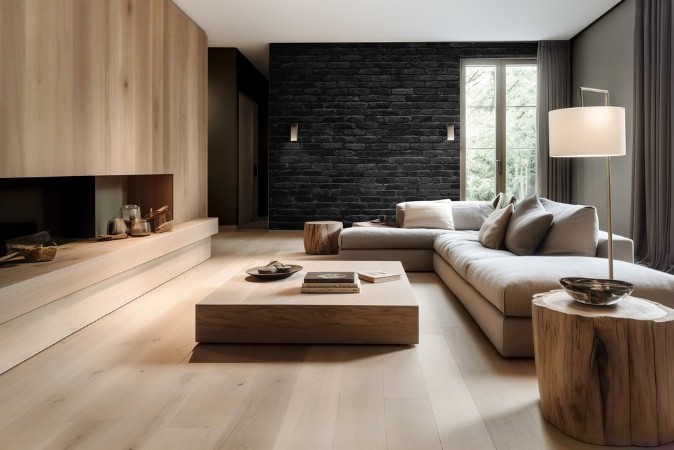 Charcoal Colored Brick Wall photowallpaper Scandiwall