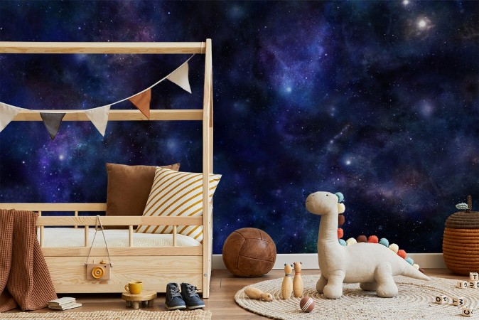 Blue Space photowallpaper Scandiwall