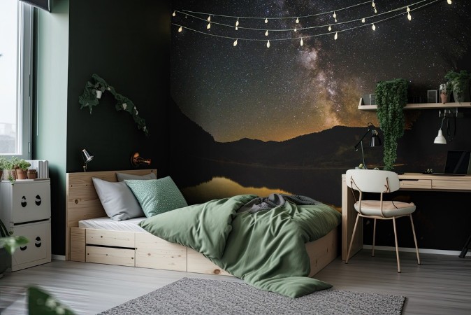 Milky Way Landscape photowallpaper Scandiwall