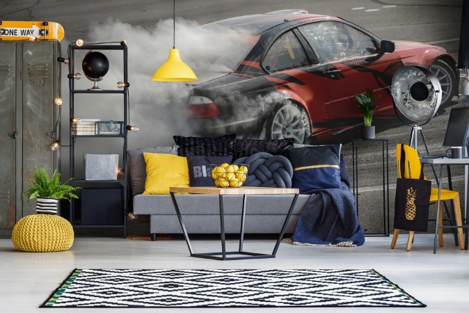 Track For Drifting photowallpaper Scandiwall