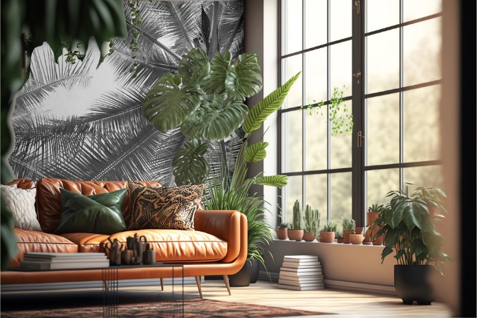 Coconut trees photowallpaper Scandiwall