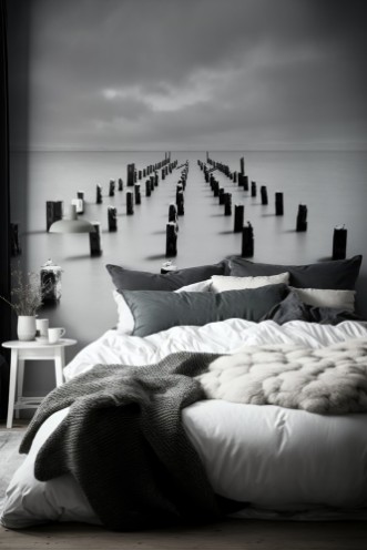 Wooden Poles photowallpaper Scandiwall