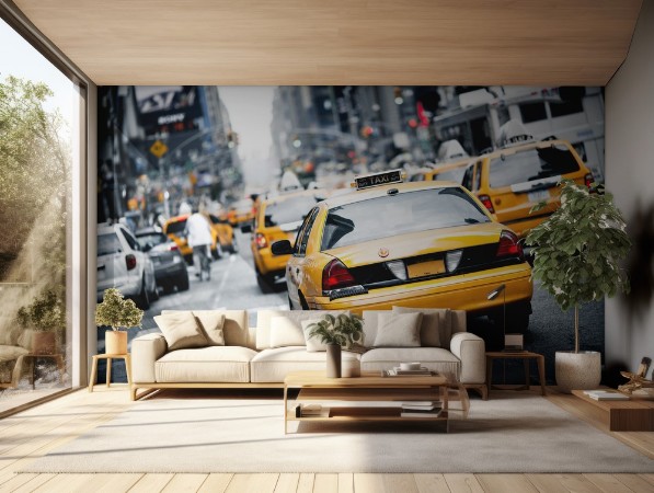 New York Taxi photowallpaper Scandiwall