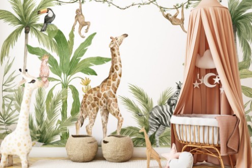 African Animals 2 photowallpaper Scandiwall