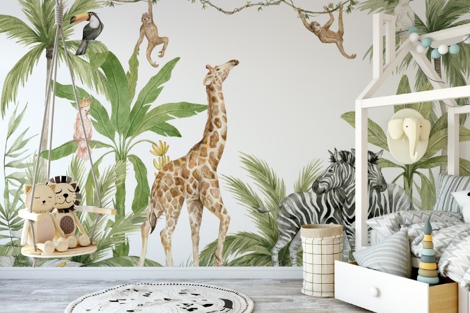 African Animals 2 photowallpaper Scandiwall