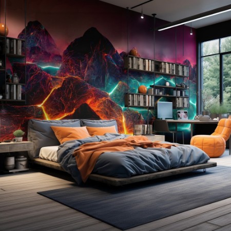 Space Rocks photowallpaper Scandiwall