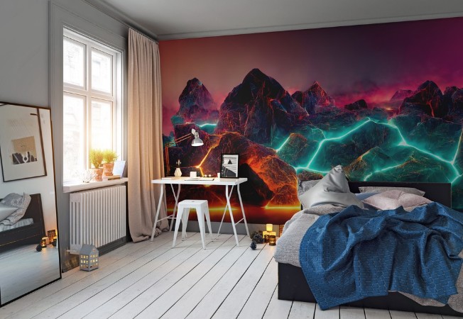 Space Rocks photowallpaper Scandiwall