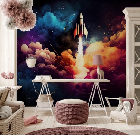 Blasting Off photowallpaper Scandiwall