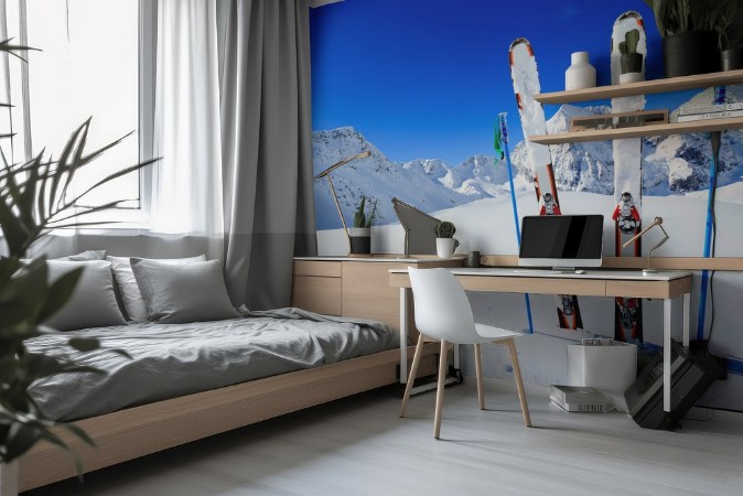 Skier's Paradise photowallpaper Scandiwall