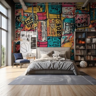 Oldschool Graffiti photowallpaper Scandiwall