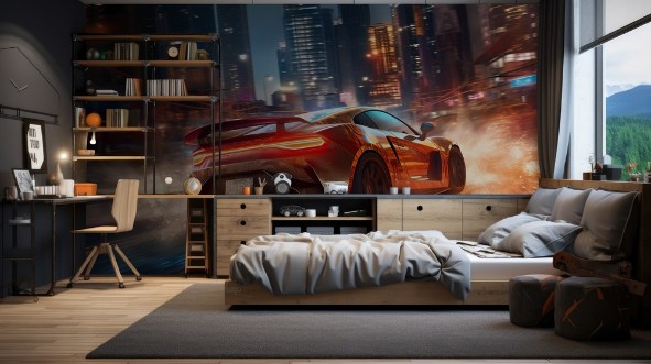 Night Drifting photowallpaper Scandiwall