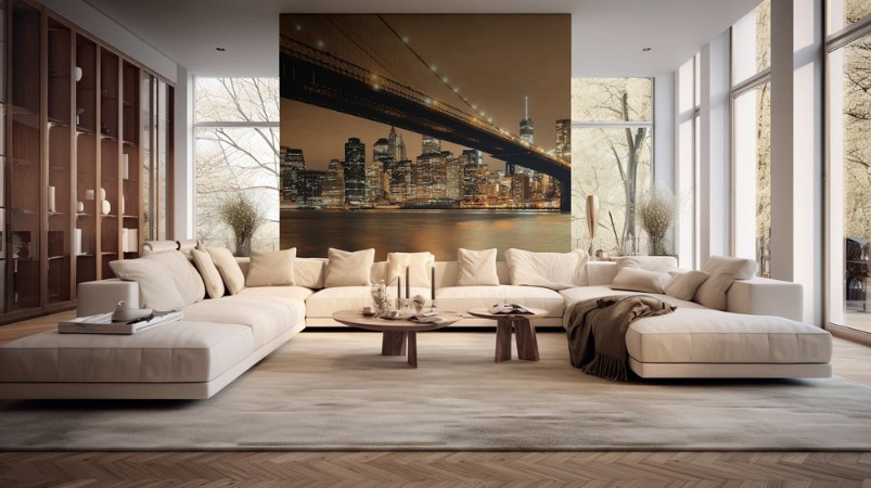 Manhattan Downtown Bridge photowallpaper Scandiwall