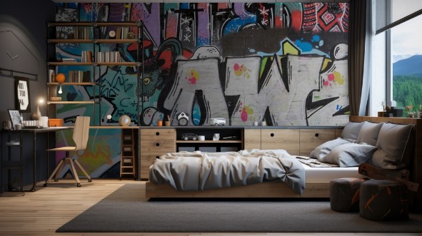 Graffiti photowallpaper Scandiwall