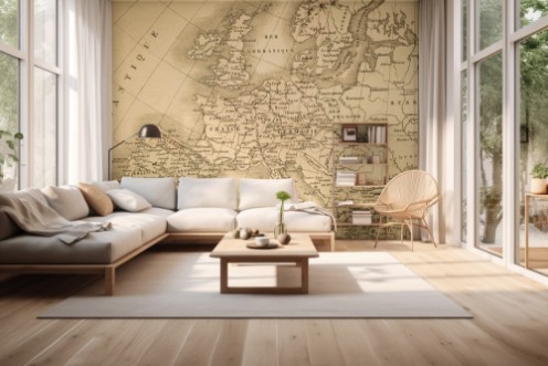 Antique map of Europe photowallpaper Scandiwall