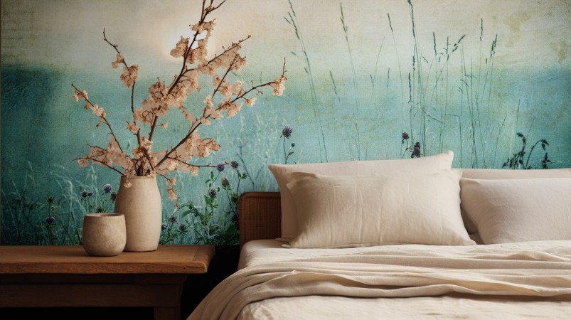 Autumn sunrise photowallpaper Scandiwall