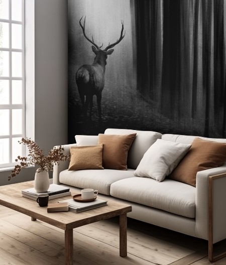 Stag photowallpaper Scandiwall
