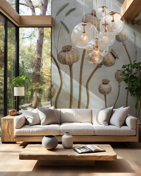 Papaver photowallpaper Scandiwall