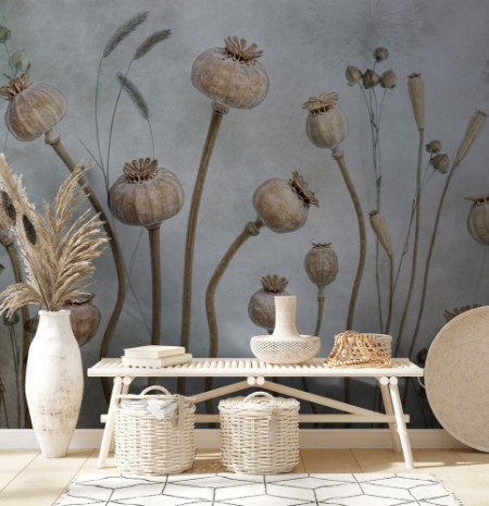 Papaver photowallpaper Scandiwall