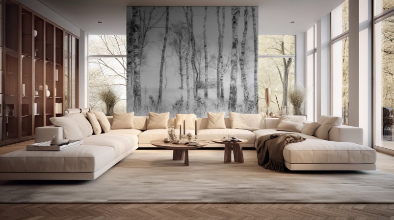 Black and white photowallpaper Scandiwall