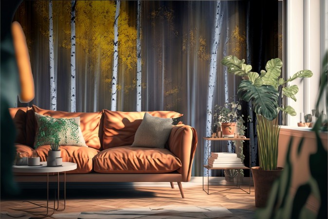 Curtain of Fall photowallpaper Scandiwall