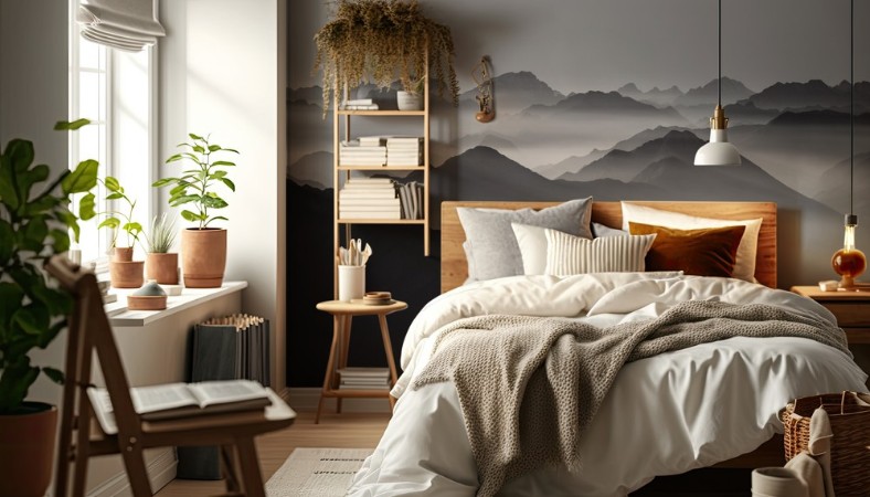 Montain layers photowallpaper Scandiwall