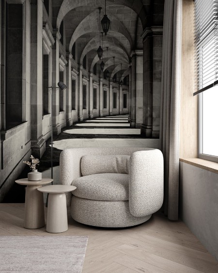 Curved Corridor photowallpaper Scandiwall