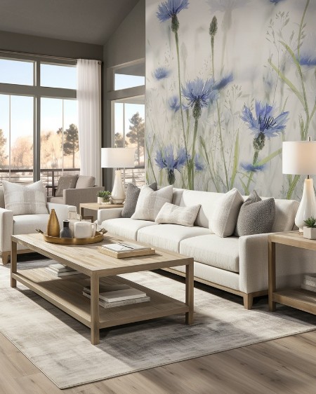 Cornflowers photowallpaper Scandiwall