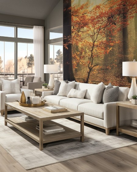 Soft fall photowallpaper Scandiwall