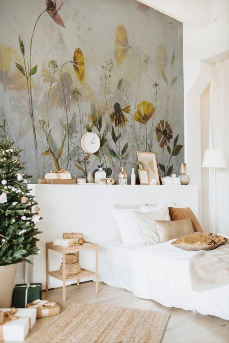 Flower party photowallpaper Scandiwall