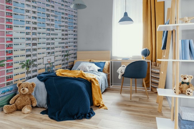 Rainbow Estate photowallpaper Scandiwall