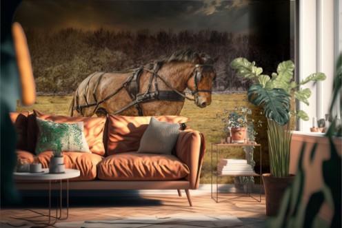 Horse VI photowallpaper Scandiwall