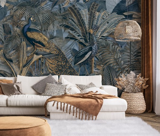 Jungle Birds Garden No3 photowallpaper Scandiwall